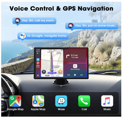Écran Carplay Voiture | Sans Fil 9 Pouces - Amascotech-auto