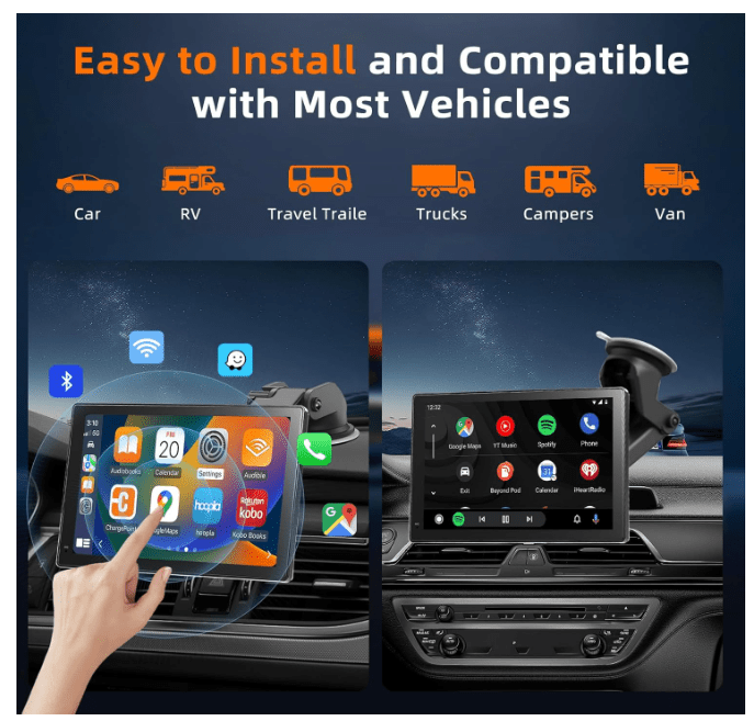 Écran Carplay Voiture | Sans Fil Portable 7 Pouces HD - Amascotech-auto