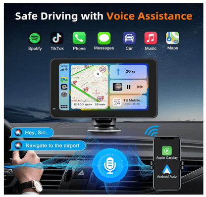Écran Carplay Voiture | Sans Fil Portable 7 Pouces HD - Amascotech-auto