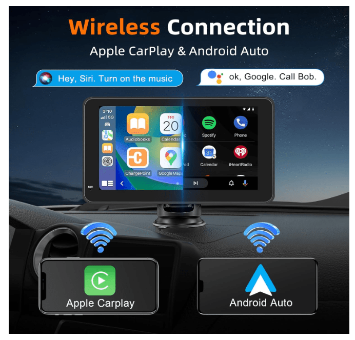 Écran Carplay Voiture | Sans Fil Portable 7 Pouces HD - Amascotech-auto