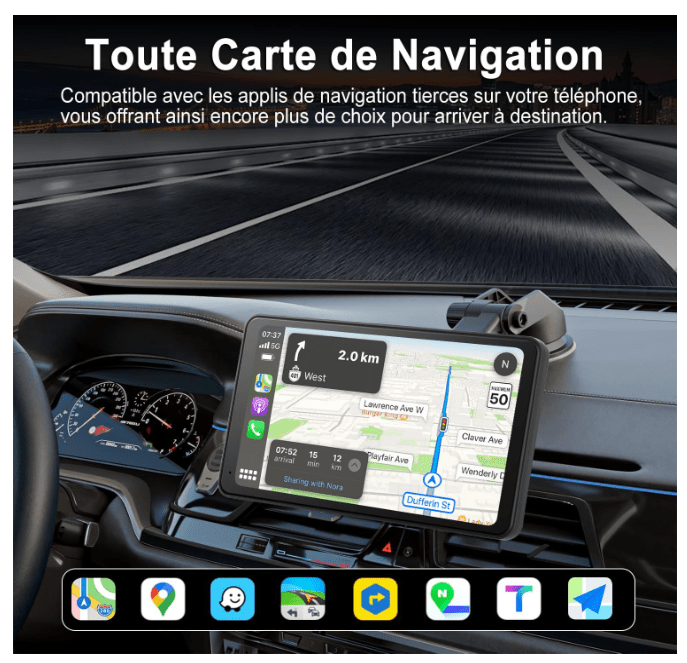 Écran Carplay voiture | SmartDrive - Amascotech-auto