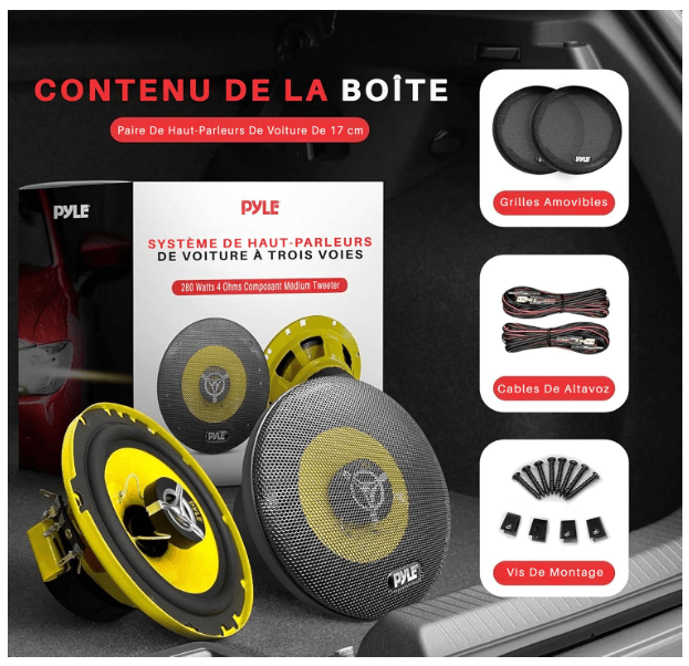 Haut-Parleur voiture | 280W Cristallin - Amascotech-auto