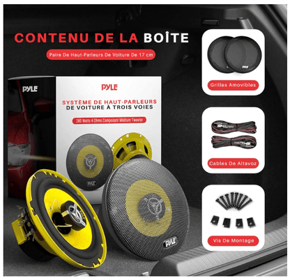 Haut-Parleur voiture | 280W Cristallin - Amascotech-auto