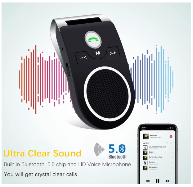 Kit Main Libre Auto | Bluetooth 5.0 Réduction Bruit - Amascotech - auto