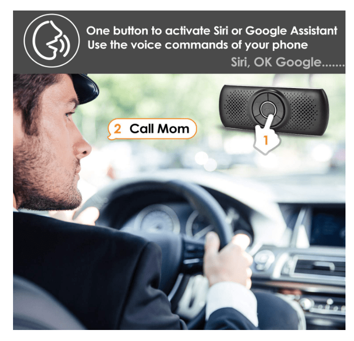 Kit Mains Libres pour Voiture | Bluetooth 5.0 - Amascotech-auto