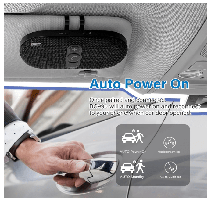 Kit mains libres pour voiture | Bluetooth 6W - Amascotech-auto