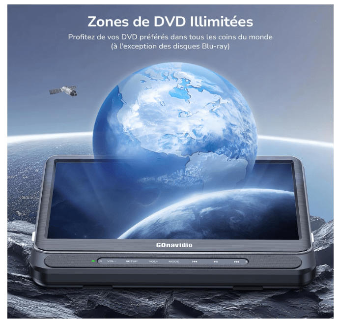 Lecteur DVD Voiture | 2 Écrans 12 Pouces - Amascotech-auto