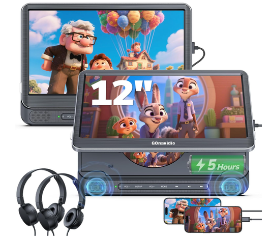Lecteur DVD voiture 2 écrans | 5h autonomie HD - Amascotech - auto