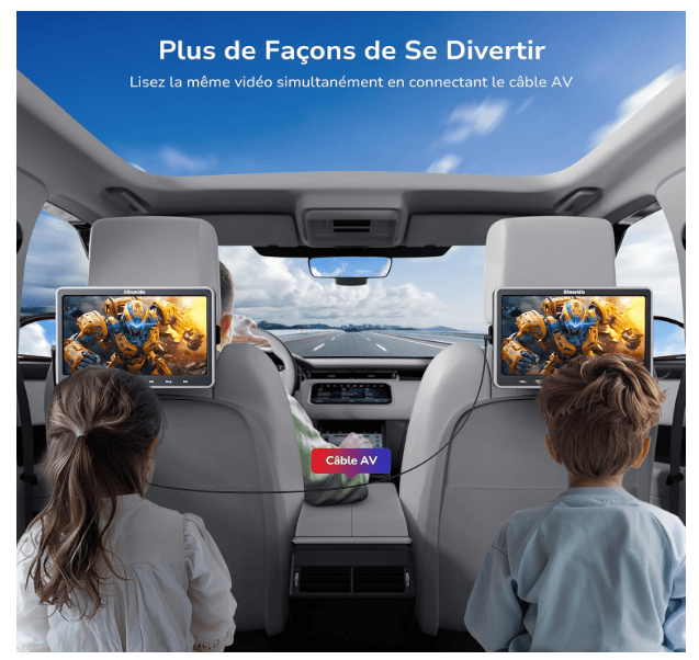 Lecteur DVD Voiture | Double Écran - Amascotech - auto