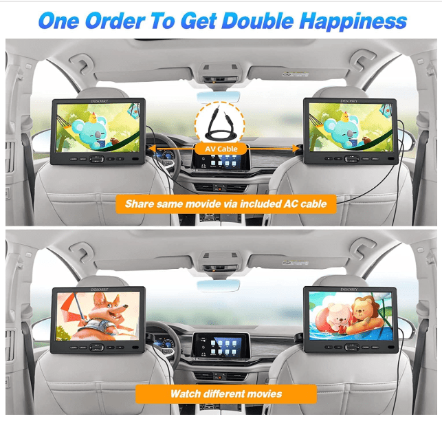 Lecteur DVD Voiture | Double Écran - Amascotech - auto