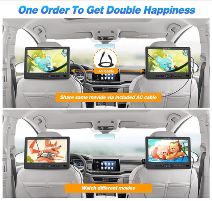 Lecteur DVD Voiture | Double Écran - Amascotech - auto