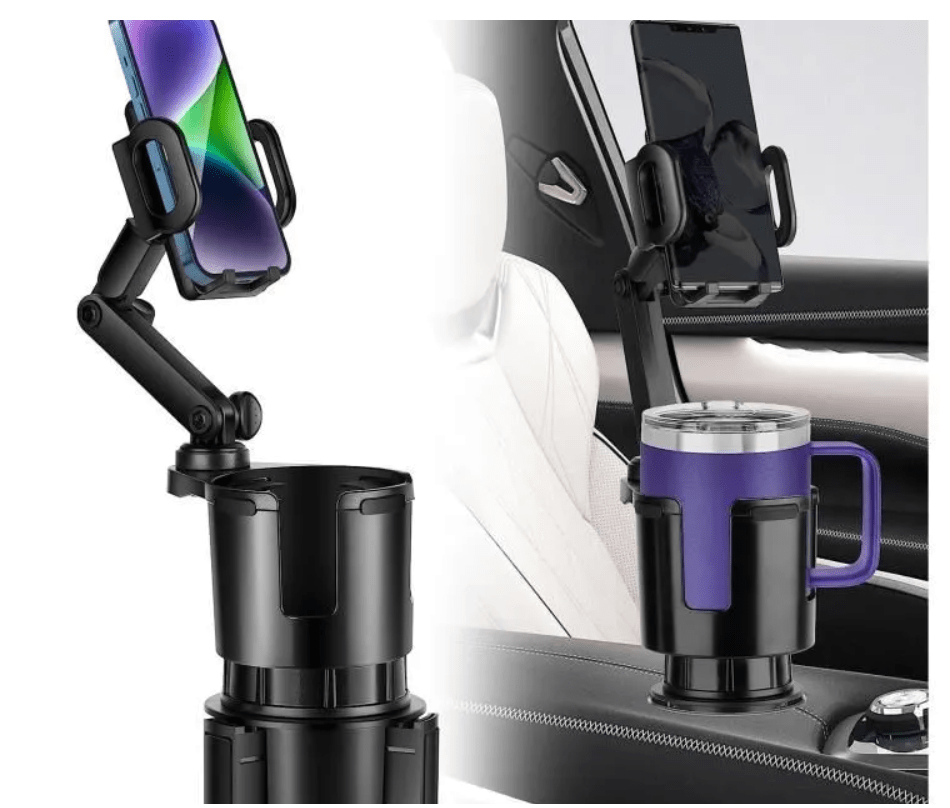 Support téléphone pour Porte - gobelet / Confort de Conduite Optimal - Amascotech - auto
