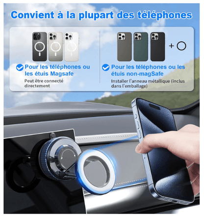 Support Téléphone Voiture | Anneau Magnétique pliable - Amascotech-auto