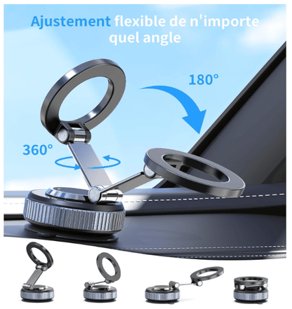 Support Téléphone Voiture | Anneau Magnétique pliable - Amascotech-auto
