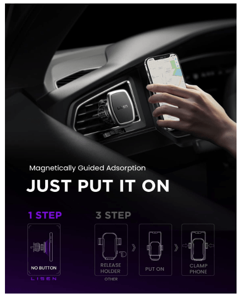 Support Telephone Voiture | Magnétique Pro - Amascotech - auto