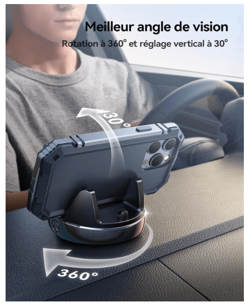 Support Téléphone Voiture | Rotation 360 - Amascotech - auto
