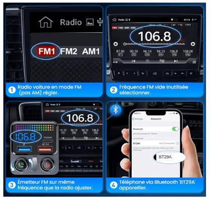 Transmetteur Bluetooth Auto | Charge Rapide 30W - Amascotech-auto