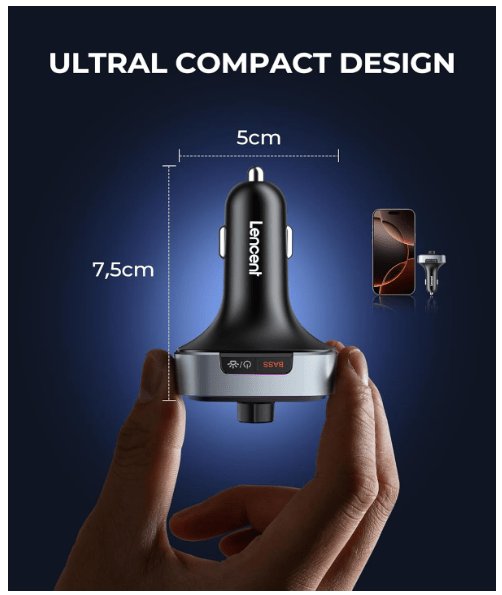 Transmetteur Bluetooth Auto | Charge Rapide 60W - Amascotech-auto