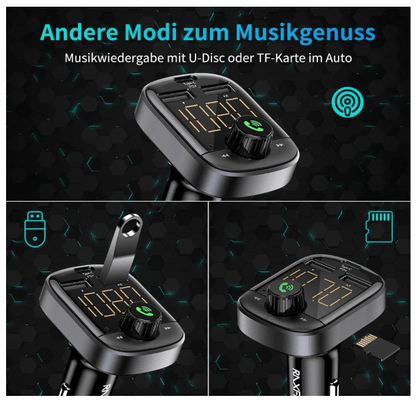 Transmetteur Bluetooth Auto | Kit Mains Libres 3en1 - Amascotech-auto