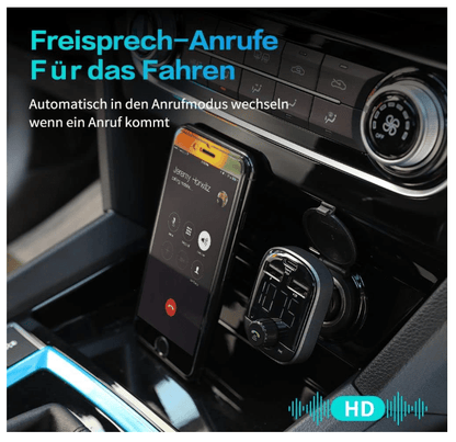 Transmetteur Bluetooth Auto | Kit Mains Libres 3en1 - Amascotech-auto