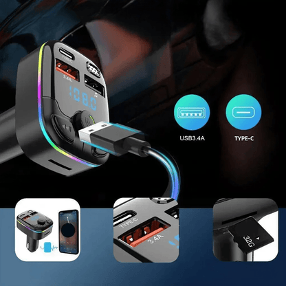 Transmetteur FM Bluetooth - CarFMTransmitter™ - Amascotech - auto