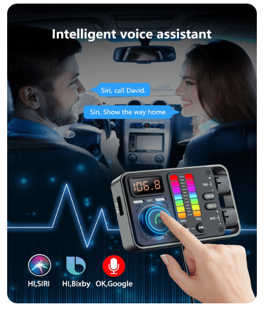 Transmetteur FM Bluetooth | Charge Rapide 20W - Amascotech - auto