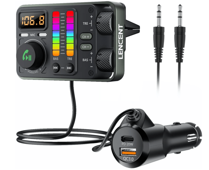 Transmetteur FM Bluetooth | Charge Rapide 20W - Amascotech - auto