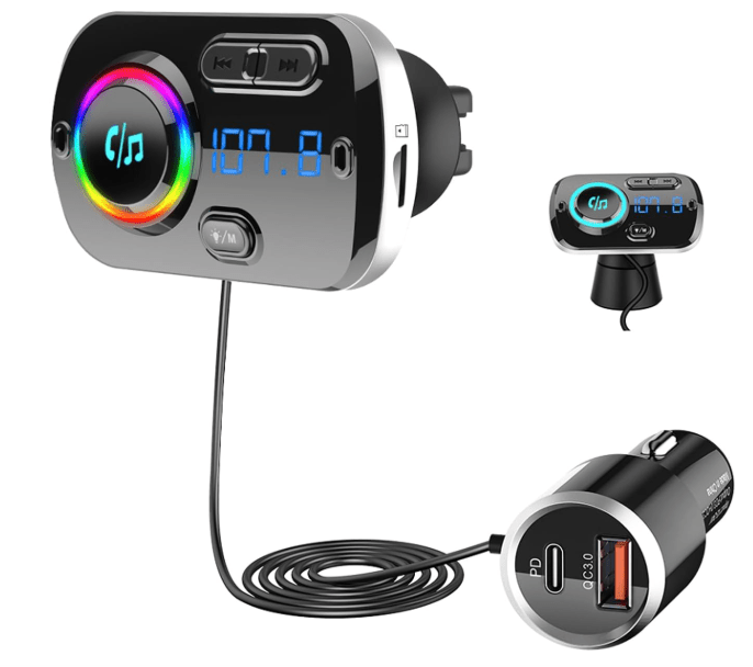 Transmetteur FM Bluetooth | Charge Rapide Double USB - Amascotech - auto