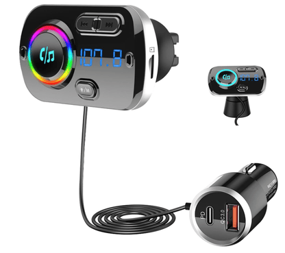 Transmetteur FM Bluetooth | Charge Rapide Double USB - Amascotech - auto