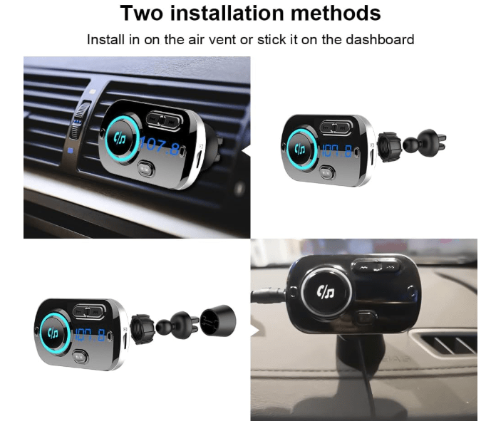 Transmetteur FM Bluetooth | Charge Rapide Double USB - Amascotech - auto